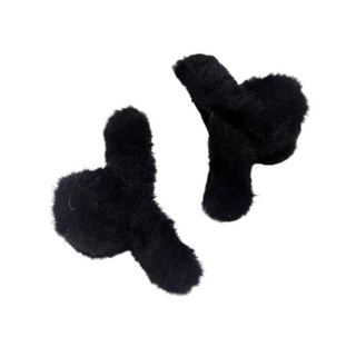 Fuzzy Small Hair Claw Clip
