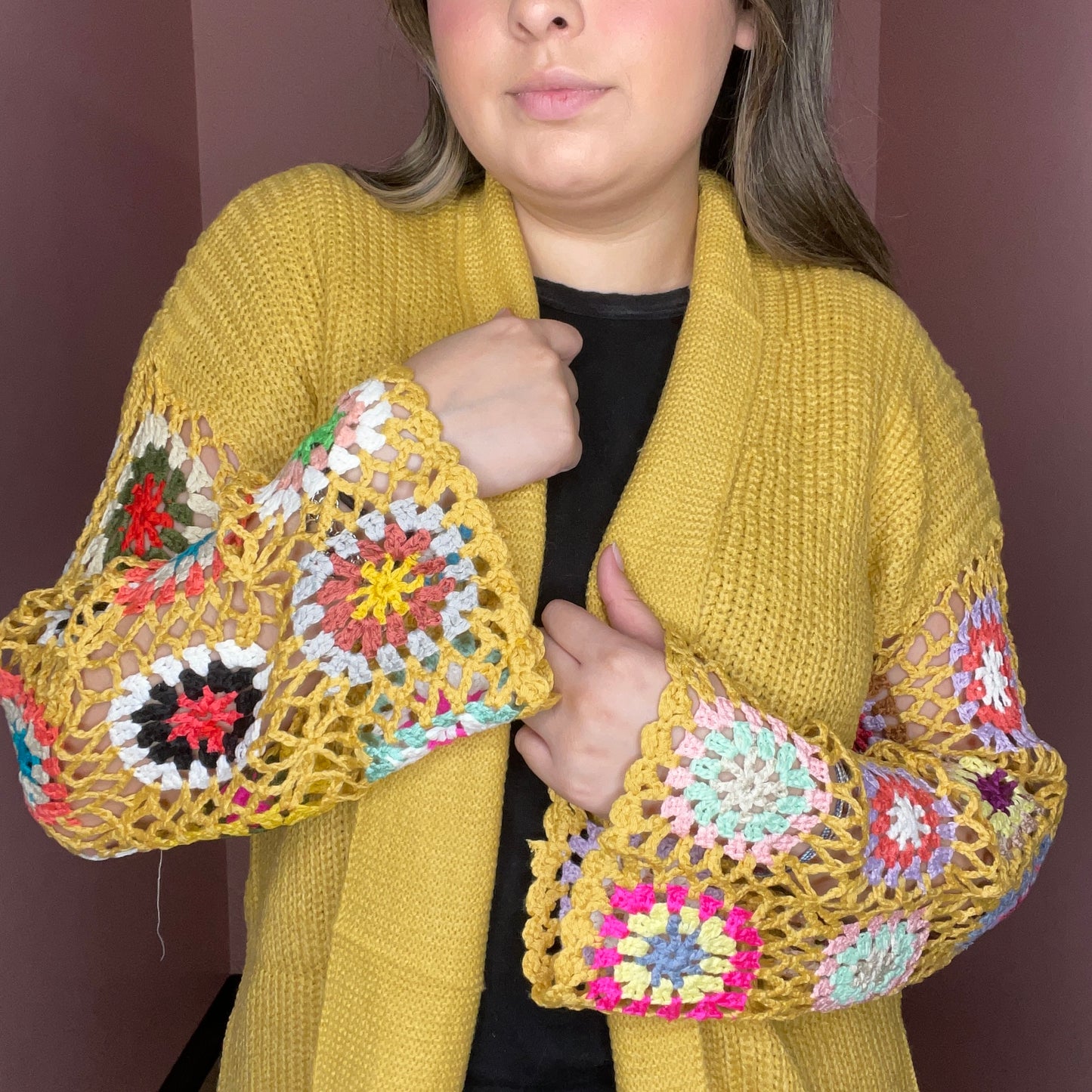 Crochet Sleeve Cardigan