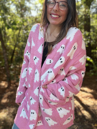 Pink Ghost Cloud Cardigan