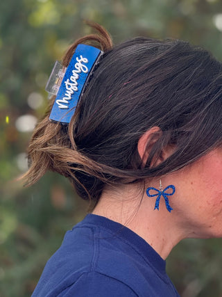 KHS Mustangs Glitter Hair Clip