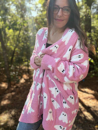 Pink Ghost Cloud Cardigan