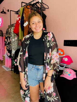 Take me on Vaca Chiffon Kimono