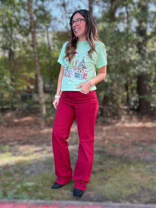 | Ruby | Judy Blue High Waisted 90's Straight Leg Scarlet Denim