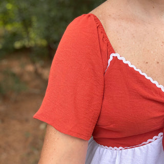 Rust & Ruffles Dress