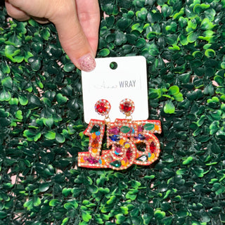 Ruby Age Beaded Earrings