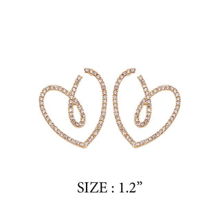 Heart Rhinestone Earrings