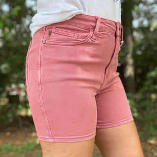 | Cali | Judy Blue High Waisted Pink Denim Shorts