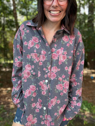 Rosie Stretchy Denim Shacket