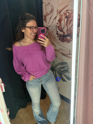 Pink Friday Waffle Pullover