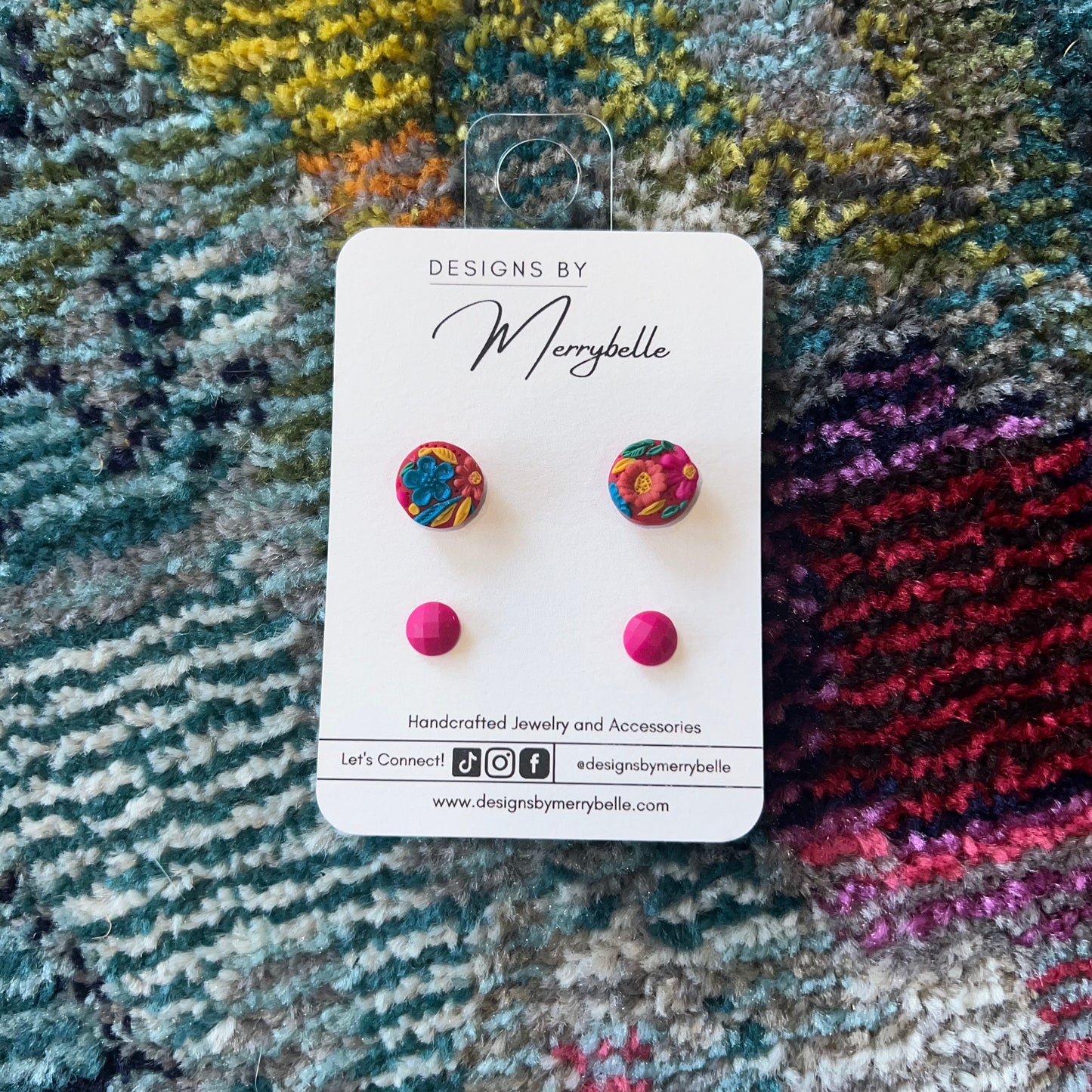 Merrybelle Earrings: Reds