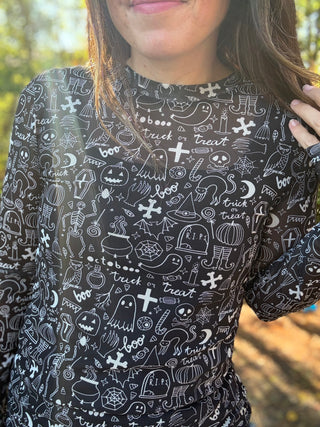 Spooky Mesh Top