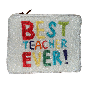 Best Teacher Ever! Beaded Coin Purse