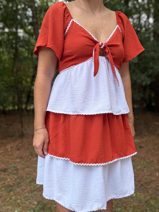 Rust & Ruffles Dress