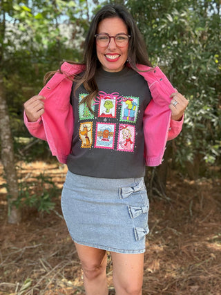 Pink Denim Fringe Jacket