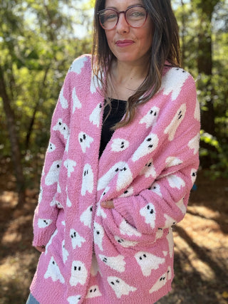 Pink Ghost Cloud Cardigan