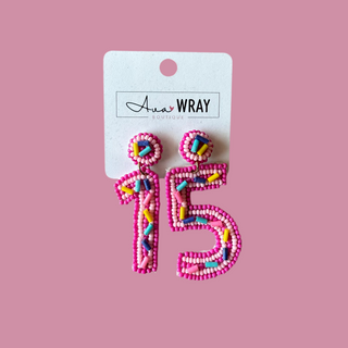 Pink Confetti Age Beaded Earrings