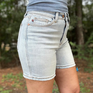 | Skye | Judy Blue High Waisted Double Button Denim Shorts