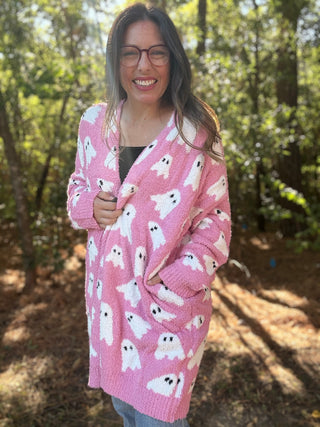 Pink Ghost Cloud Cardigan