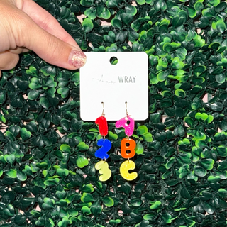 ABC/123 School Earrings
