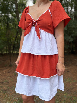 Rust & Ruffles Dress