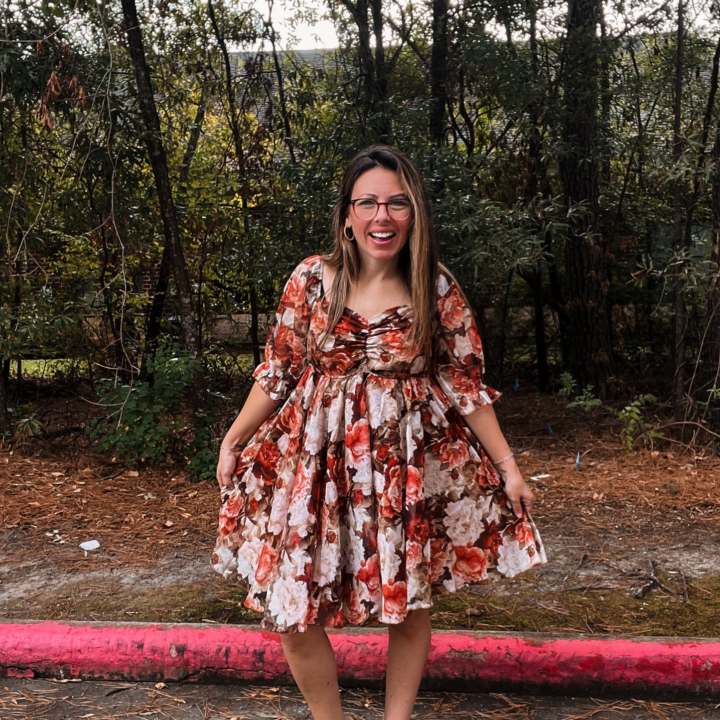 Fall Floral Dress