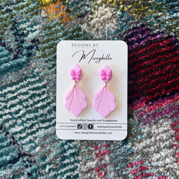 Merrybelle Earrings: Pinks