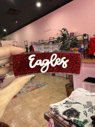AHS Eagles Glitter Hair Clip