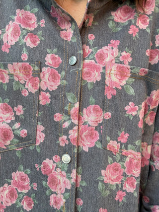 Rosie Stretchy Denim Shacket