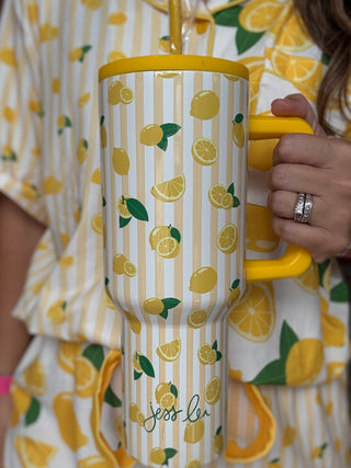 Lemon Drop Ruffle Pajama Set
