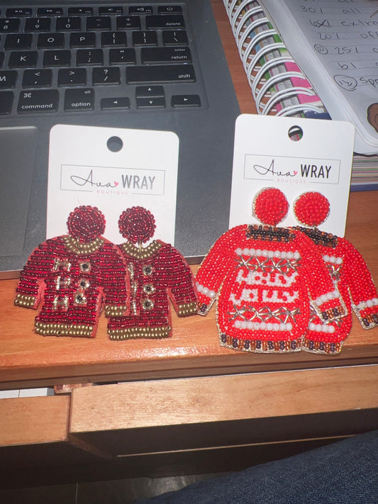 Ugly Sweater Beaded Earrings