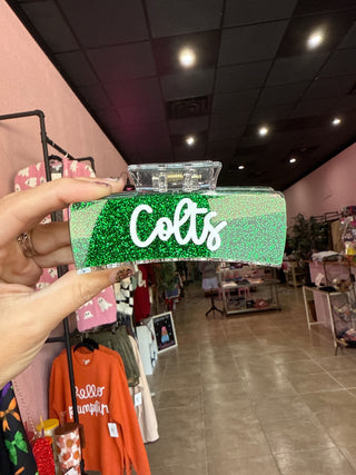 CMS Colts Glitter Hair Clip