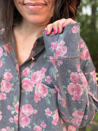 Rosie Stretchy Denim Shacket