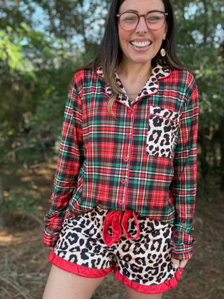 Wrapped In Safari Chic Ruffle Pajama Set