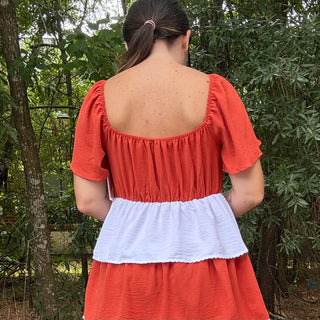 Rust & Ruffles Dress