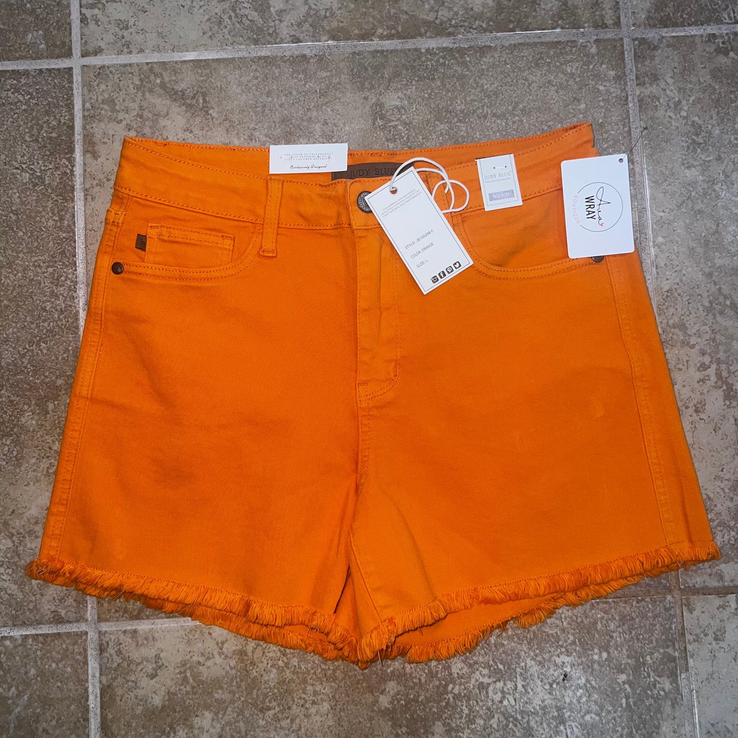 Judy Blue Orange Denim Shorts