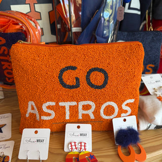 Houston ‘Stros Beaded Game Day Zipper Pouch, 2 colors