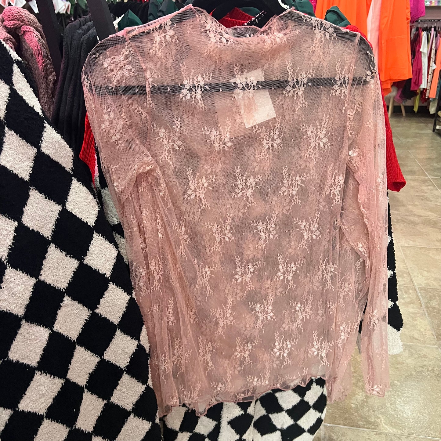 Pink Roxy Lace Top