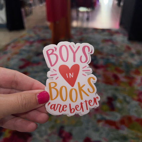 Boys in Books, Vinyl Sticker