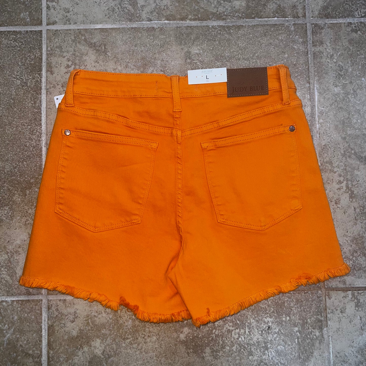 Judy Blue Orange Denim Shorts