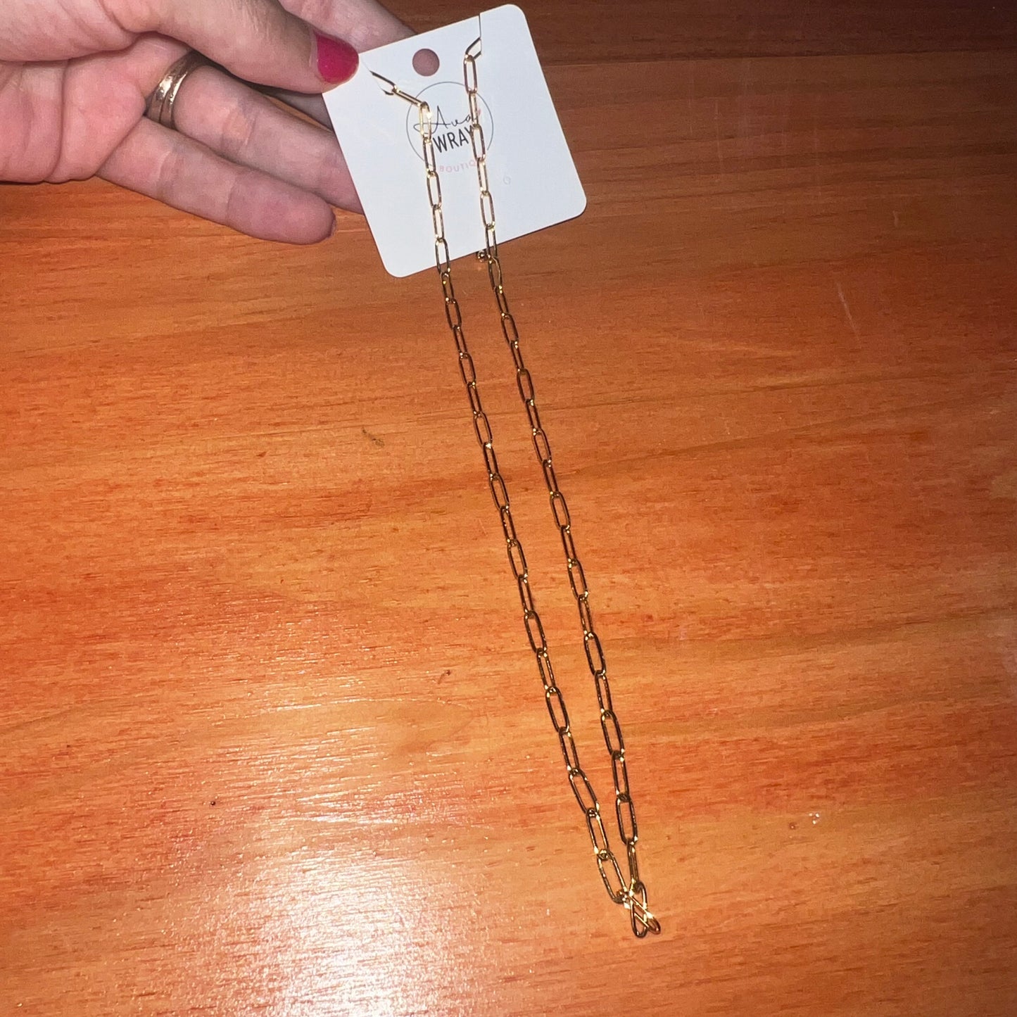 Paper Clip Necklace: Charm Bar