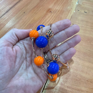 Houston ‘Stros | Beaded Gold Bangle Bracelet | Colorful Statement Bracelet