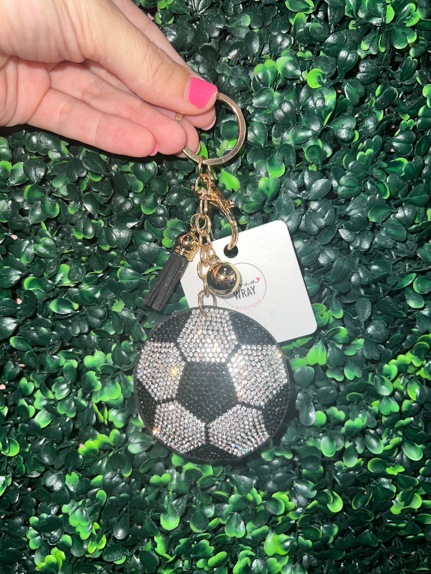 Sports Rhinestone Keychain