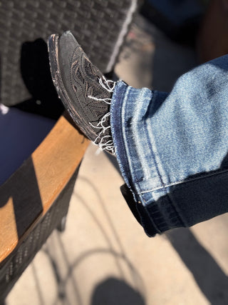 | Remi | Judy Blue Mid Rise Destroy & Released Hem Bootcut Denim