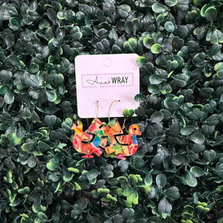 Color Me Thankful Turkey Earrings