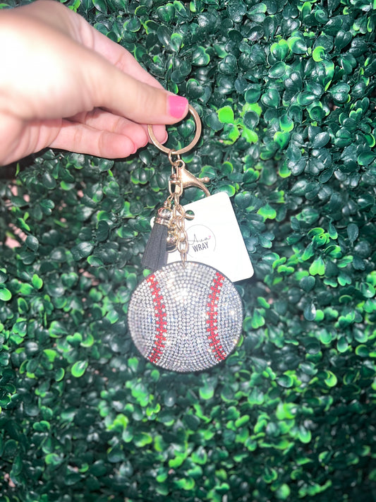 Sports Rhinestone Keychain