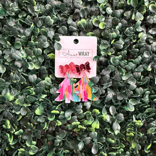 Pinkmas Tree Dangles Earrings