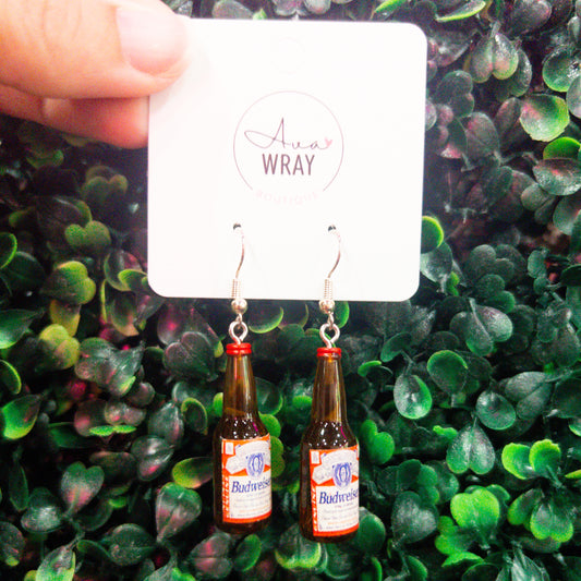 Budweiser Bottle Earrings