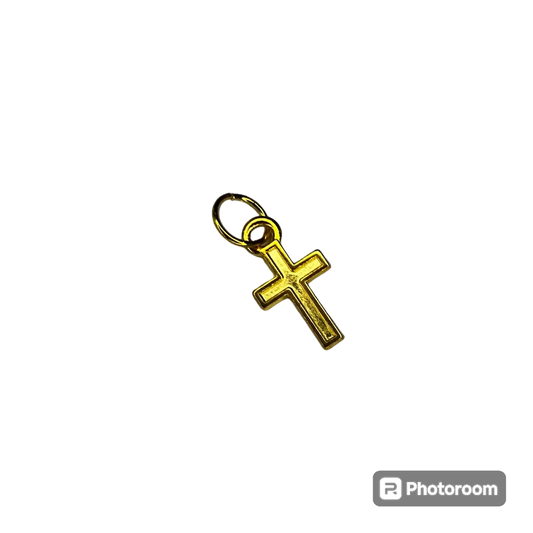 Gold Cross Charm: Charm Bar