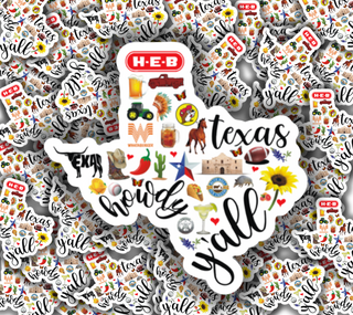 Texas Symbols Sticker