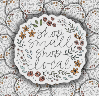 Shop Small Shop Local Clear Sticker